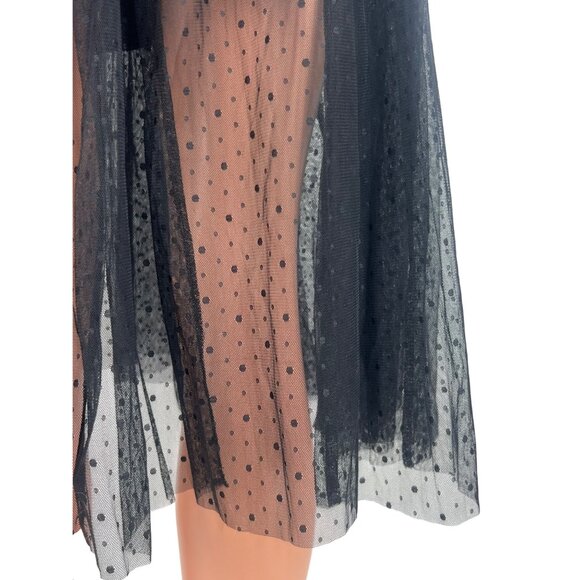 NWT Free People Swiss Dot Tulle Midi Skirt | Whimsigoth Balletcore Dark Academia - Picture 12 of 16
